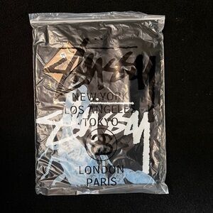 Stussy Black and White Logo Tee